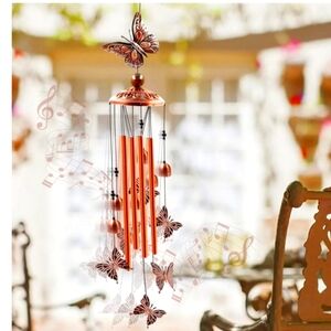 Brass Butterfly Windchimes NWT